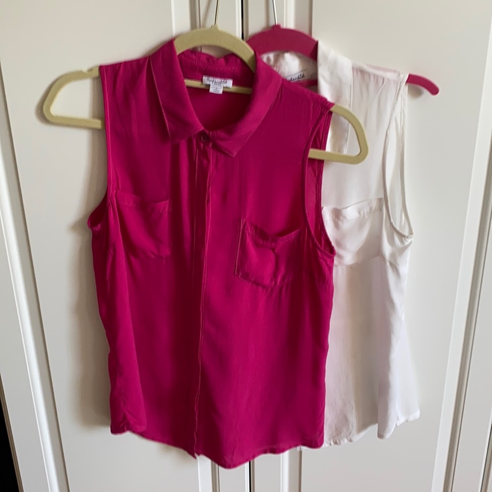 Pink & white Splendid sleeveless tops